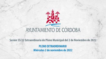 Sesin 15/22 Extraordinaria de Pleno Municipal del 2 de Noviembre de 2022