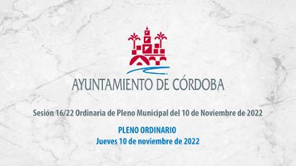 Sesión 16/22 Ordinaria de Pleno Municipal del 10 de Noviembre de 2022