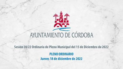 Sesión 20/22 Ordinaria de Pleno Municipal del 15 de Diciembre de 2022