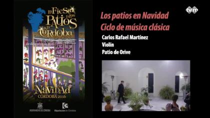 Los patios en Navidad 2016: Carlos Rafael Martínez. Violín.